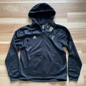 NWT Adidas Cincinnati Bearcats - Men’s Full Zip Hoodie - Size Small